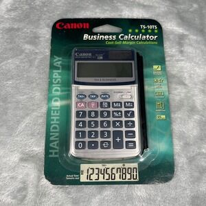 Canon TS-10TS Business Calculator Unisex Silver 10-Digit Handheld Tilt‎ Display